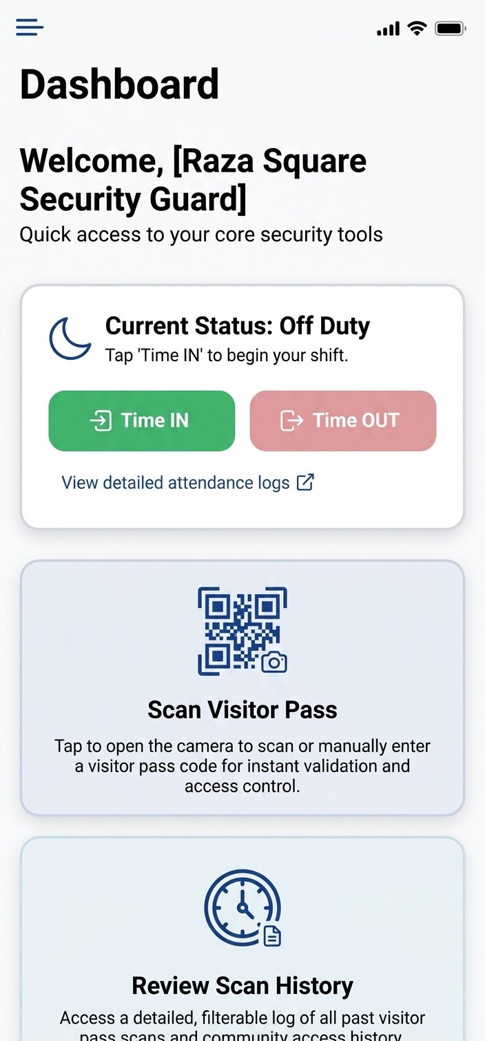 Reception verifying a visitor QR pass